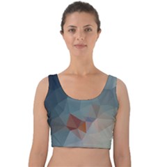 Triangle Geometry Trigonometry Velvet Crop Top by Mariart