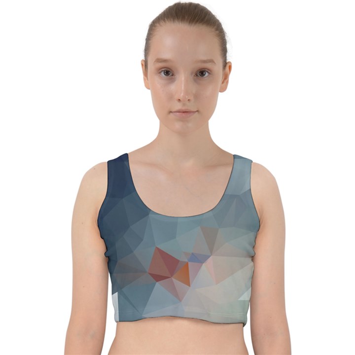 Triangle Geometry Trigonometry Velvet Racer Back Crop Top