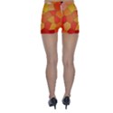 Background Pattern Orange Mosaic Skinny Shorts View2