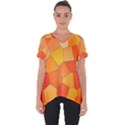 Background Pattern Orange Mosaic Cut Out Side Drop Tee View1