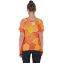 Background Pattern Orange Mosaic Cut Out Side Drop Tee View2