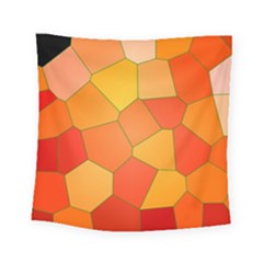 Background Pattern Orange Mosaic Square Tapestry (small) by Mariart