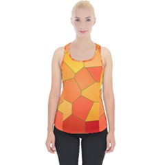 Background Pattern Orange Mosaic Piece Up Tank Top by Mariart