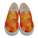 Background Pattern Orange Mosaic Women s Canvas Slip Ons View1