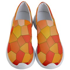 Background Pattern Orange Mosaic Women s Lightweight Slip Ons by Mariart