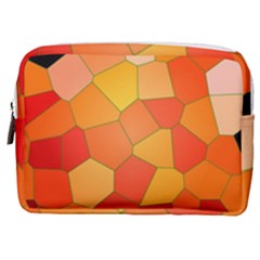 Background Pattern Orange Mosaic Make Up Pouch (medium)