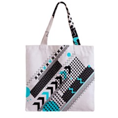 Green Geometric Abstract Zipper Grocery Tote Bag by Mariart