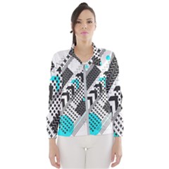 Green Geometric Abstract Windbreaker (women) by Mariart