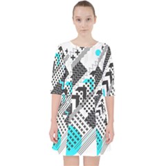 Green Geometric Abstract Pocket Dress by Mariart