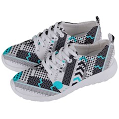 Green Geometric Abstract Men s Lightweight Sports Shoes by Mariart