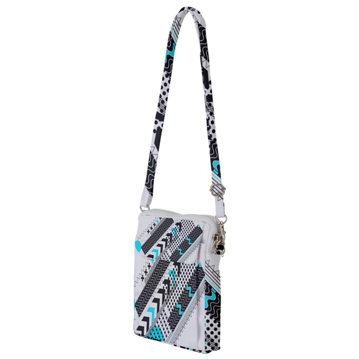 Green Geometric Abstract Multi Function Travel Bag