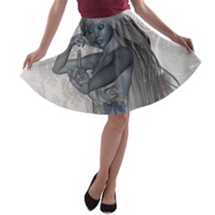 Beautiful Fairy With Swan A-line Skater Skirt by FantasyWorld7