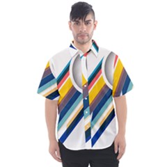 Vector Geometric Polygons And Circles Men s Short Sleeve Shirt