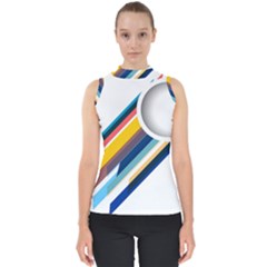 Vector Geometric Polygons And Circles Mock Neck Shell Top by Mariart