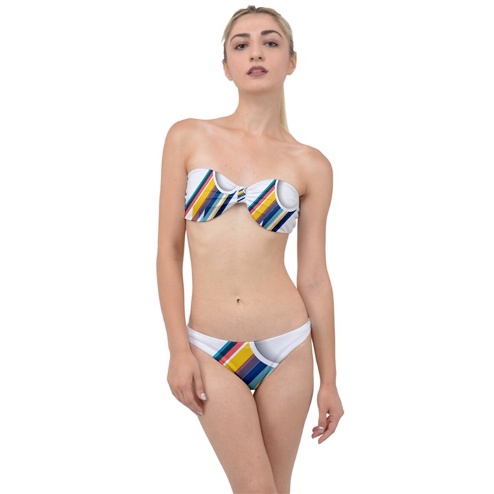 Vector Geometric Polygons And Circles Classic Bandeau Bikini Set