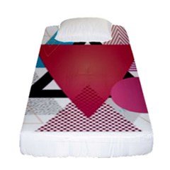 Geometric Line Patterns Fitted Sheet (single Size) by Mariart