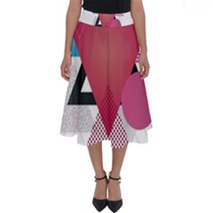 Geometric Line Patterns Perfect Length Midi Skirt by Mariart