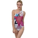 Geometric Line Patterns To One Side Swimsuit View1