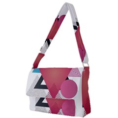 Geometric Line Patterns Full Print Messenger Bag