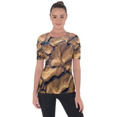 Mud Muddy Shoulder Cut Out Short Sleeve Top by Mariart