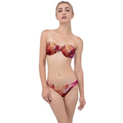 Flower Power, Colorful Floral Design Classic Bandeau Bikini Set by FantasyWorld7