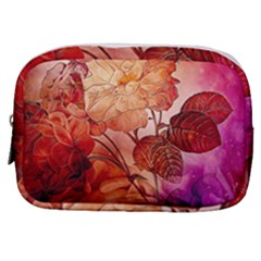 Flower Power, Colorful Floral Design Make Up Pouch (small) by FantasyWorld7