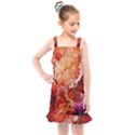 Flower Power, Colorful Floral Design Kids  Overall Dress View1