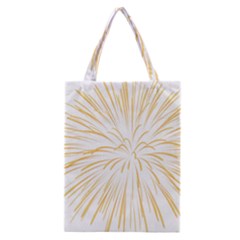 Yellow Firework Transparent Classic Tote Bag by Mariart