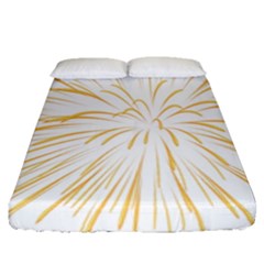 Yellow Firework Transparent Fitted Sheet (queen Size) by Mariart