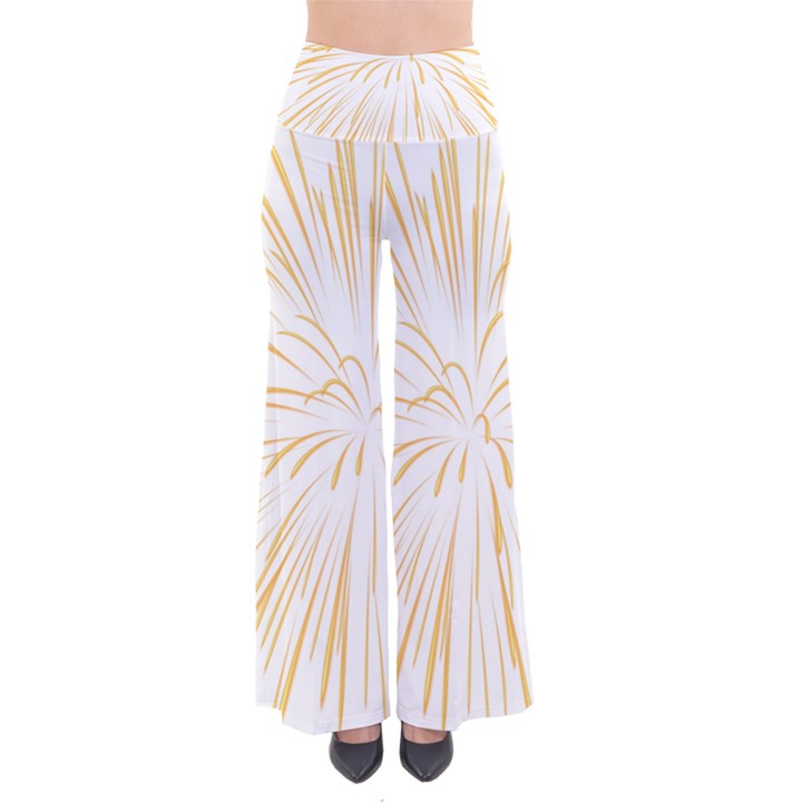 Yellow Firework Transparent So Vintage Palazzo Pants