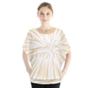 Yellow Firework Transparent Batwing Chiffon Blouse View1