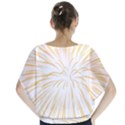 Yellow Firework Transparent Batwing Chiffon Blouse View2