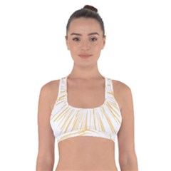 Yellow Firework Transparent Cross Back Sports Bra