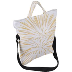 Yellow Firework Transparent Fold Over Handle Tote Bag by Mariart