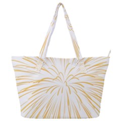 Yellow Firework Transparent Full Print Shoulder Bag by Mariart