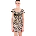 Leopard print Short Sleeve Bodycon Dress View1