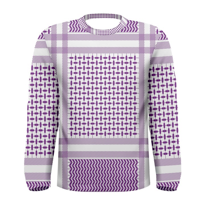 Purple Geometric Headdress Men s Long Sleeve Tee