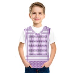 Purple Geometric Headdress Kids  Sportswear by Mariart