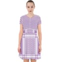 Purple Geometric Headdress Adorable in Chiffon Dress View1