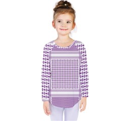 Purple Geometric Headdress Kids  Long Sleeve Tee