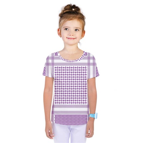 Purple Geometric Headdress Kids  One Piece Tee by Mariart