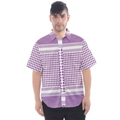 Purple Geometric Headdress Men s Short Sleeve Shirt