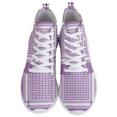 Purple Geometric Headdress Men s Lightweight High Top Sneakers