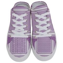 Purple Geometric Headdress Half Slippers