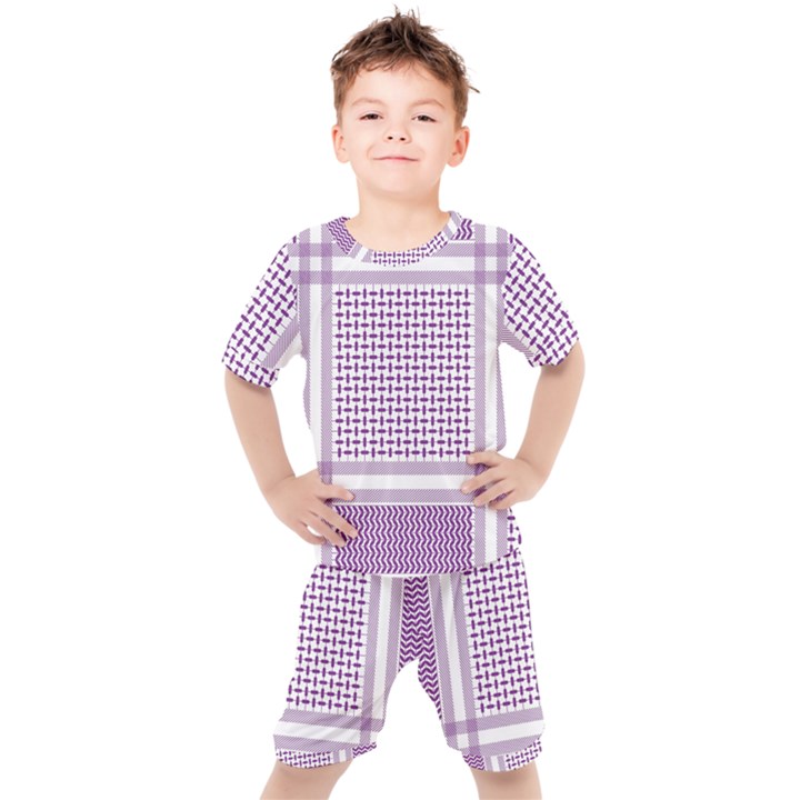 Purple Geometric Headdress Kid s Set