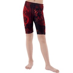 Wonderful Red Chinese Dragon Kids  Mid Length Swim Shorts by FantasyWorld7