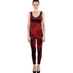 Wonderful Red Chinese Dragon One Piece Catsuit by FantasyWorld7