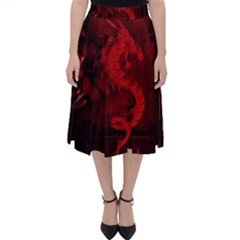 Wonderful Red Chinese Dragon Classic Midi Skirt by FantasyWorld7