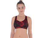 Wonderful Red Chinese Dragon Cross String Back Sports Bra View1