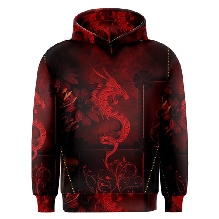 Wonderful Red Chinese Dragon Men s Overhead Hoodie